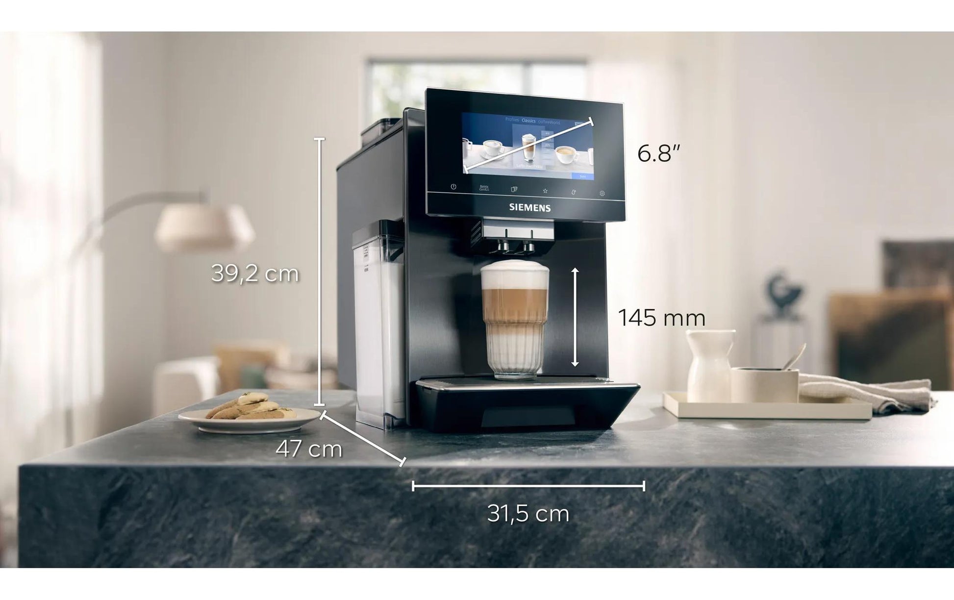 Siemens EQ 900 TQ907D03 Kaffeevollautomat – 19 bar, 2,3 l, 270 g, Keramik-Mahlwerk, Edelstahl