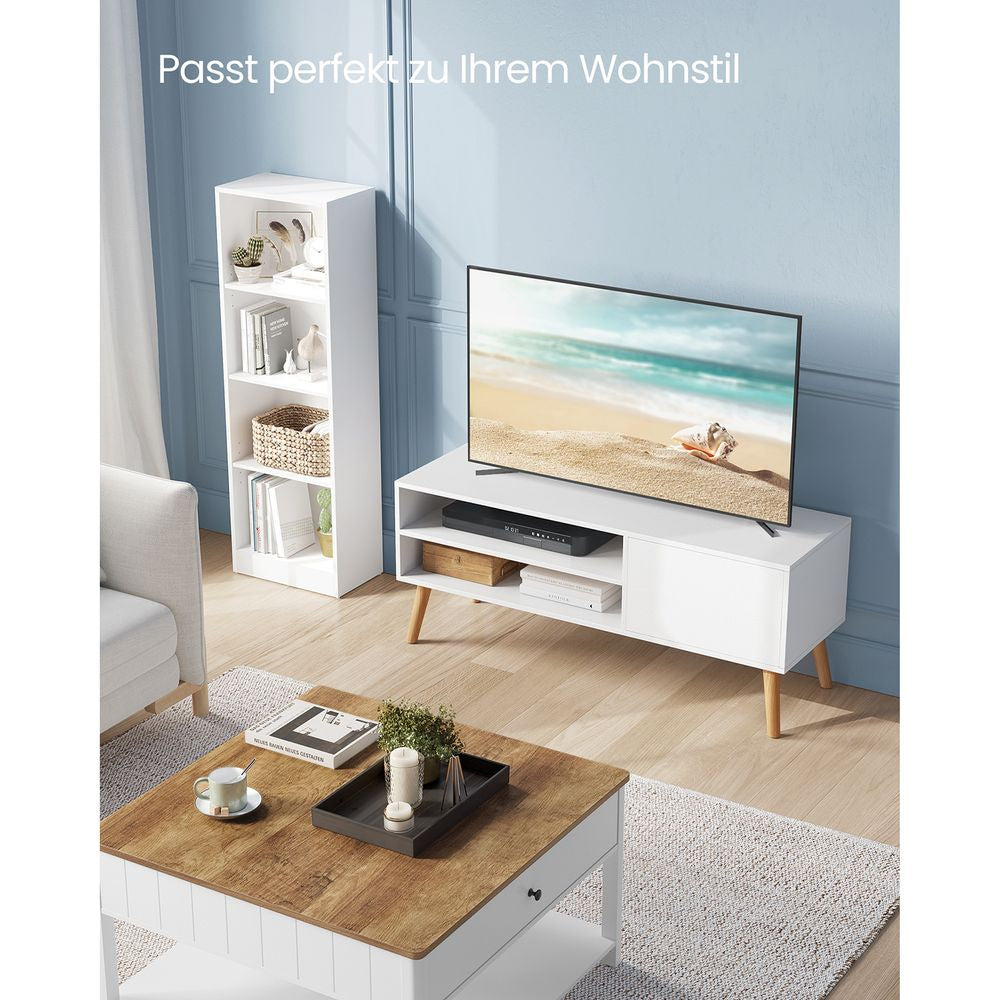 Vasagle TV-Möbel – Weiss, Spanplatte, 110 × 49,5 × 40 cm