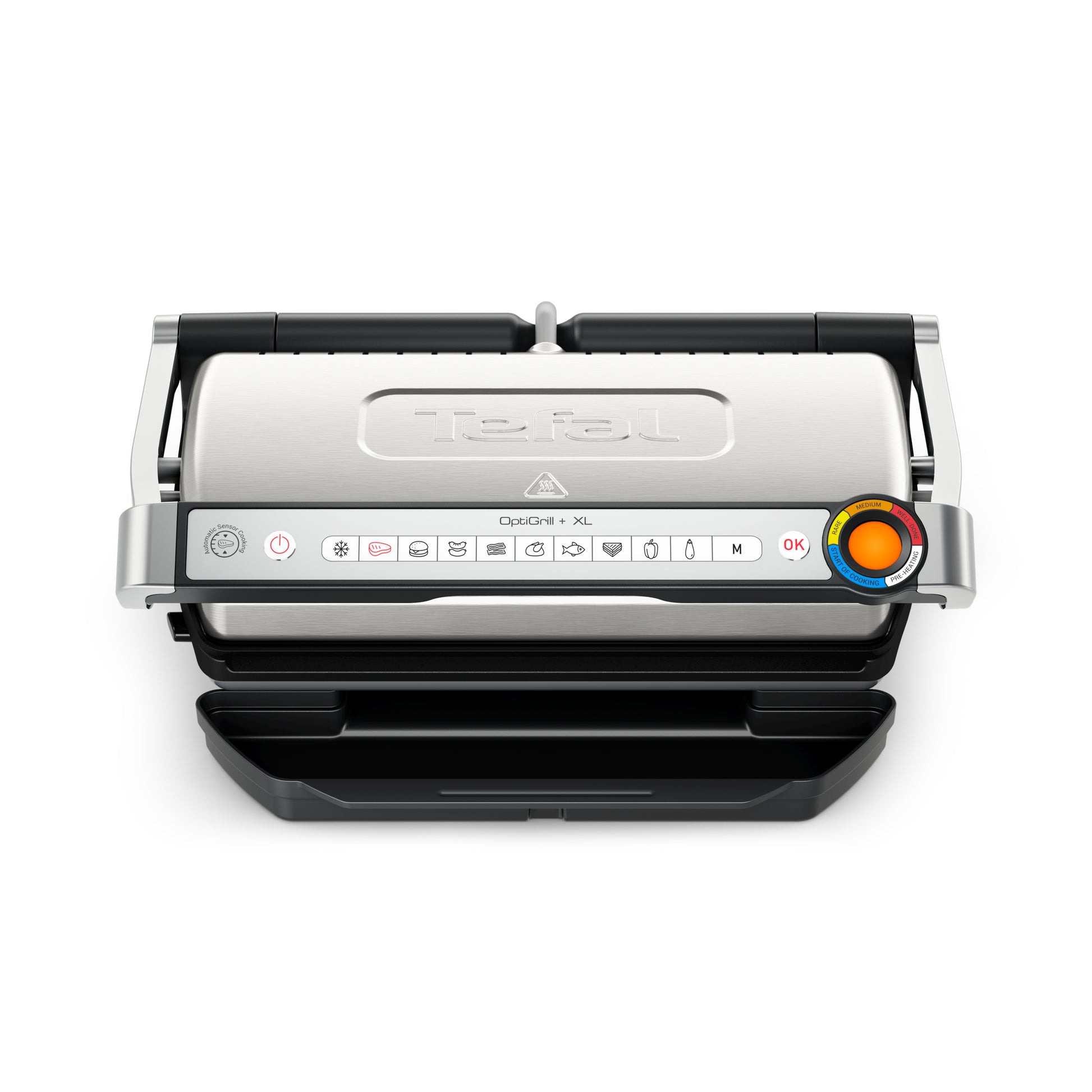 Tefal Kontaktgrill Optigrill+ XL GC728DCH – 800 cm², 2000 W, 8 Personen – schwarz/edelstahl
