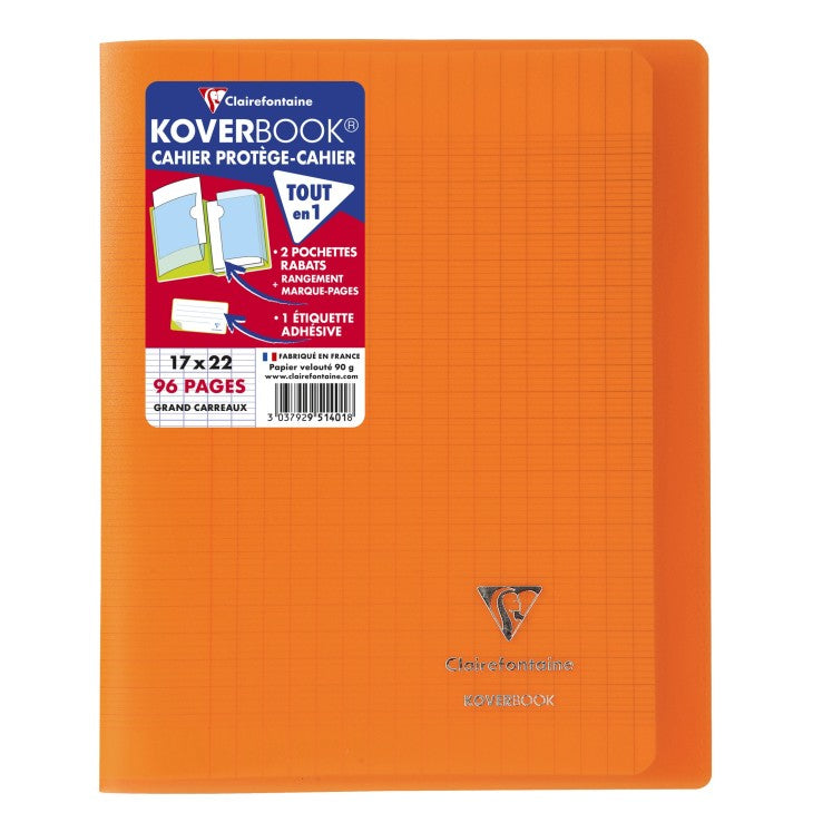 Clairefontaine Notizheft – 170 × 220 mm – 48 Blatt – 90 g/m² – Softcover, Einstecktasche, gemustert, PEFC