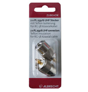 Albrecht PL259 – Antennenadapter (2er-Pack), PL259 M zu PL259 F