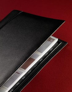 Sigel Visitenkartenalbum – Leder, Schwarz, 160×35×275 mm