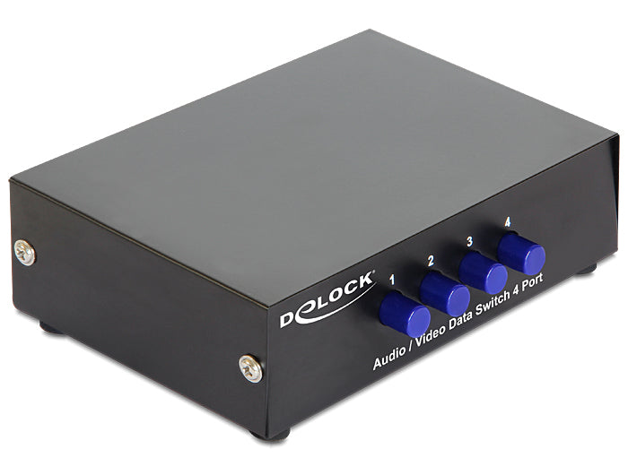 DeLOCK 87637 – Audio-Switch – 4×Cinch zu 1×Cinch – schwarz