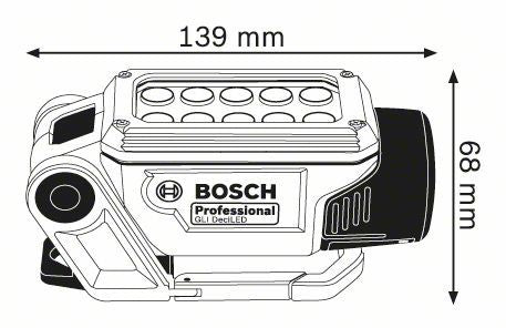 Bosch Professionelle Arbeitsleuchte GLI 10.8V – 330 lm, Akkubetrieb, Blau, Magnet, ohne Akku/Ladegerät