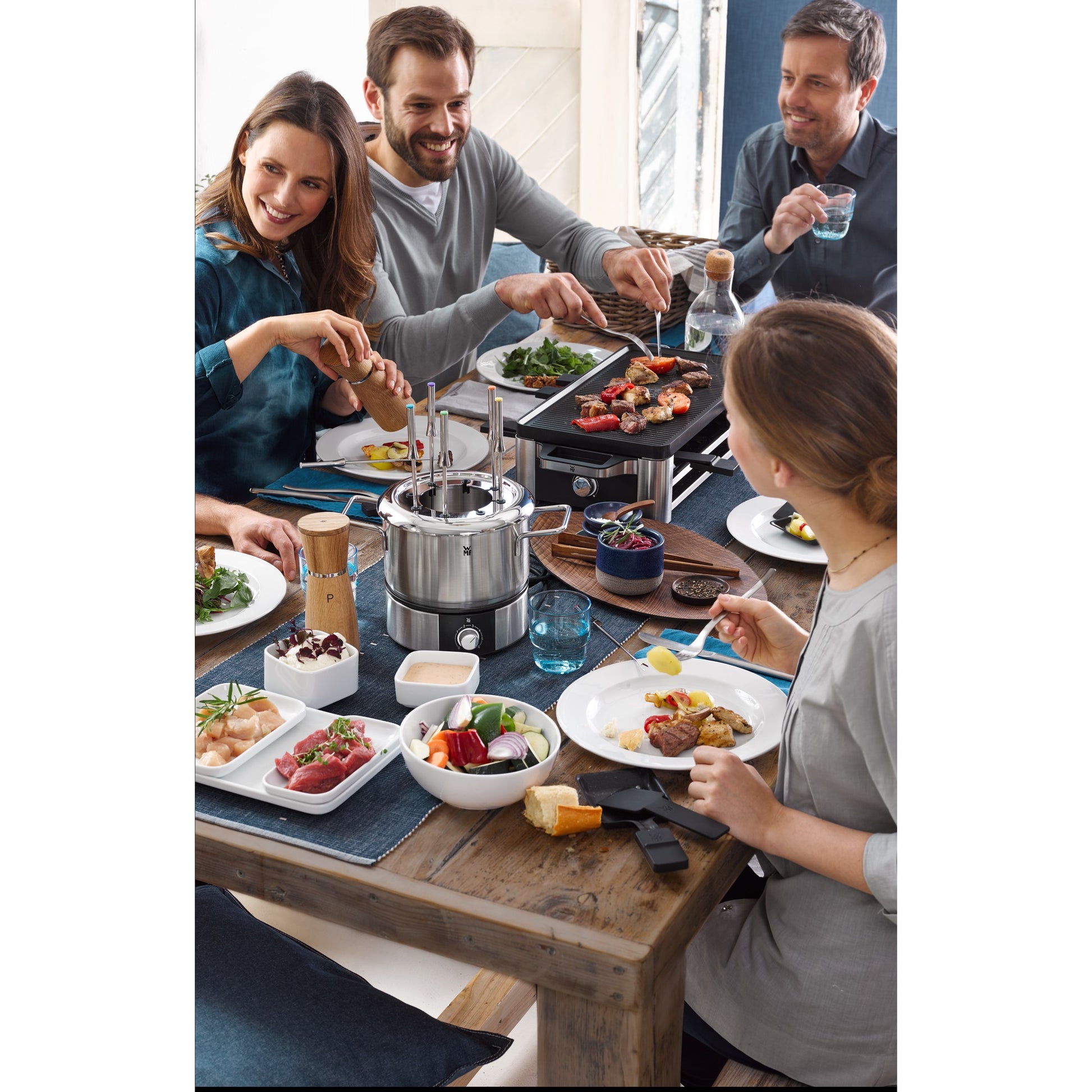WMF Raclette-Grill LONO 0415040011 – 8 Personen, 1500 W – schwarz/chrom
