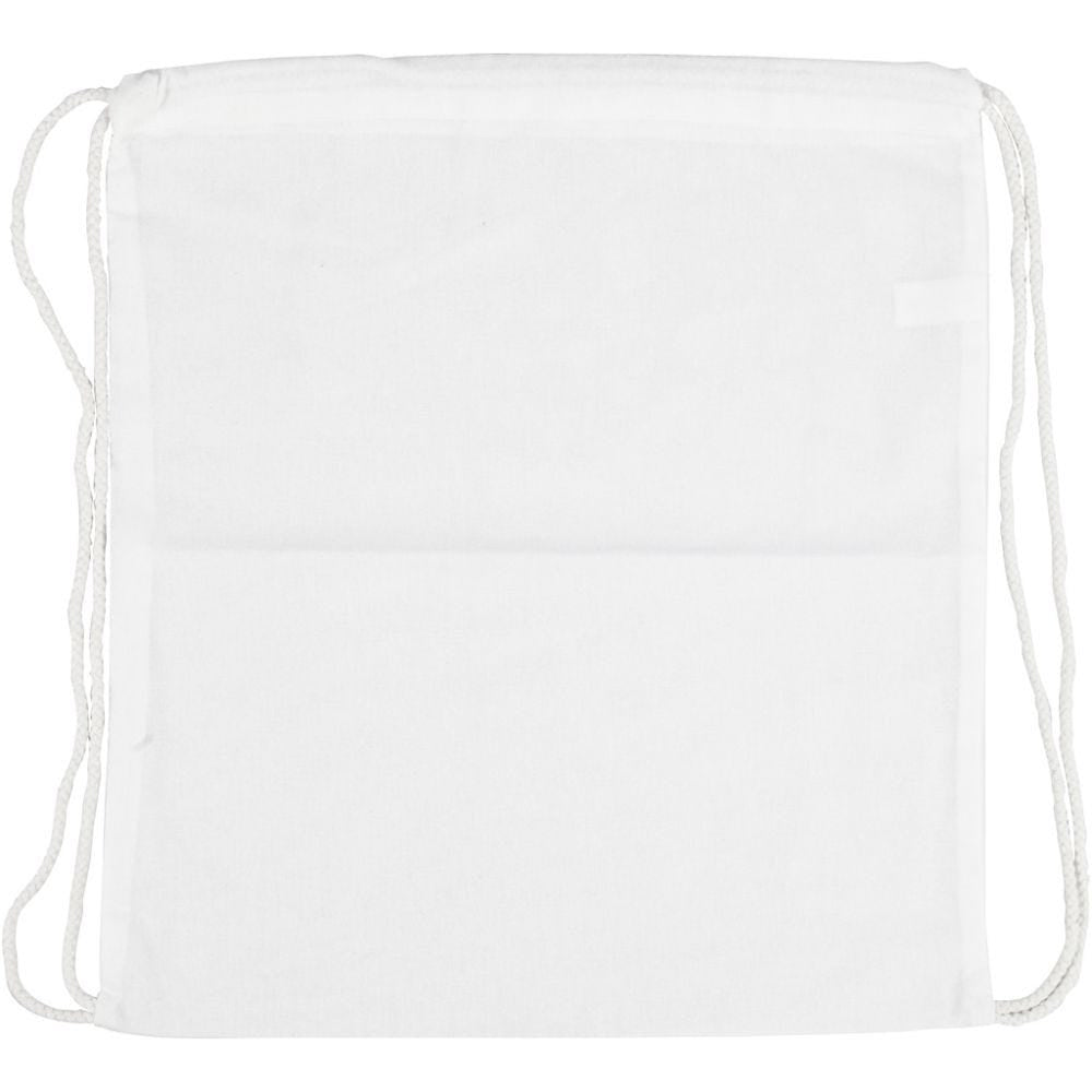 Creativ Company Sportbeutel – Baumwolle, Weiss, 37 × 41 cm