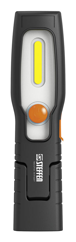 Steffen Arbeitsleuchte 65 00166 – 250 lm, Akku 1000 mAh, dimmbar, IP20 – Schwarz