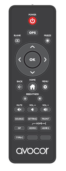 Avocor TV-Fernbedienung – für AVE30A/AVE40 Serie