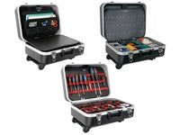 Perel 1819-T1 Werkzeugkoffer – leer, mit Rollen, Trolley, abschliessbar, schwarz, B 461 × H 190 × T 355 mm