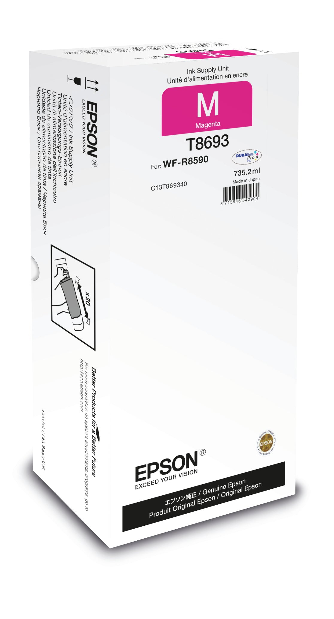 Epson Tintenpatrone WF-R8590, Magenta, XXL – für WorkForce Pro WF-R8590