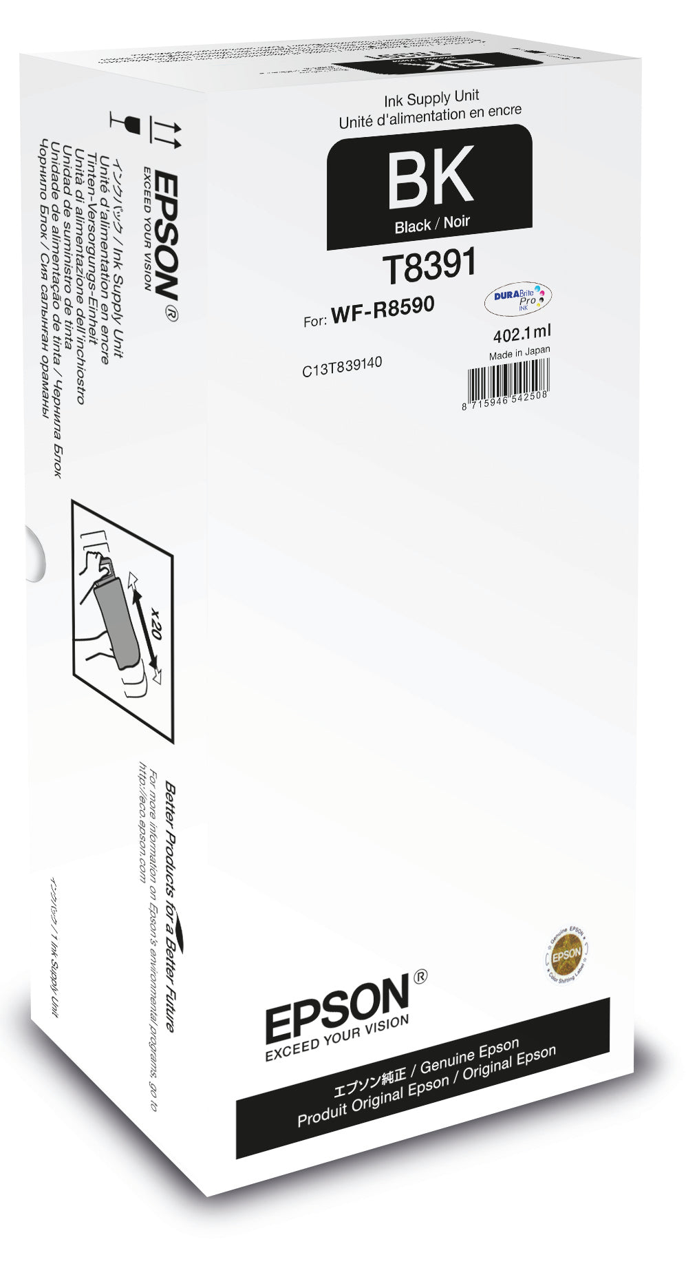 Epson Tintenpatrone WF-R8590, Schwarz, XL, Original – für WorkForce Pro WF-R8590