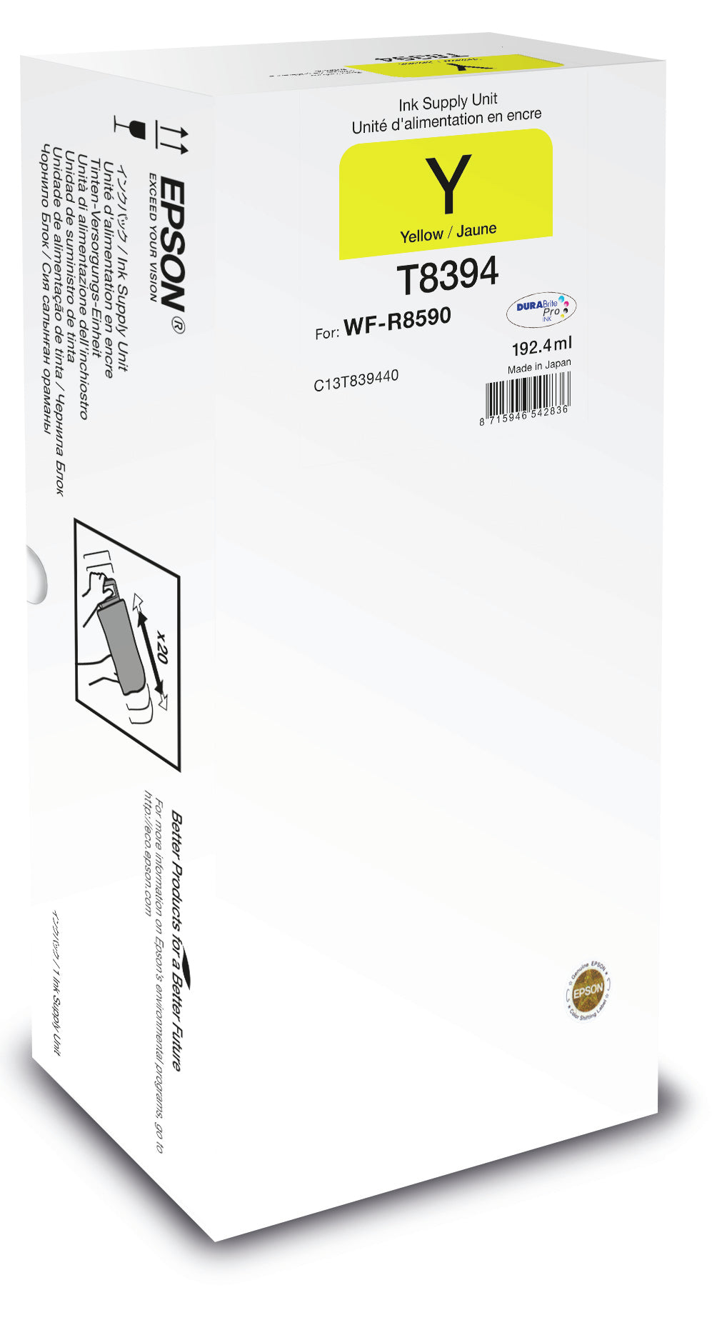 Epson Tintenpatrone WF-R8590, Gelb, XL – für WorkForce Pro WF-R8590