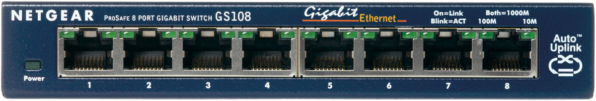 NETGEAR GS108GE – Switch – 8×GbE, Blau
