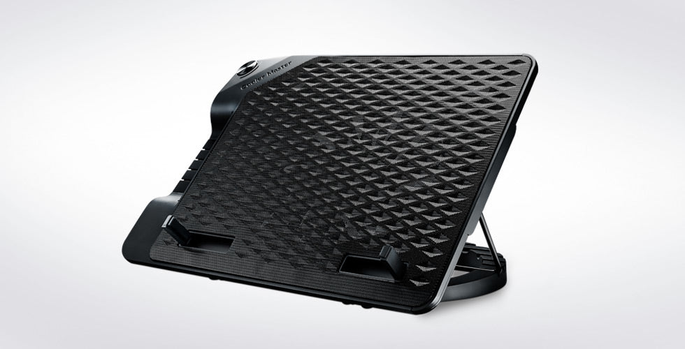 Cooler Master NotePal Ergostand III Laptop-Ständer – bis 17", mit 23 cm Lüfter, 4× USB-2.0-Hub – Schwarz