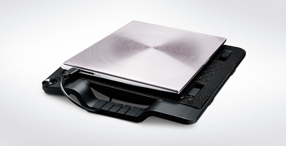 Cooler Master NotePal Ergostand III Laptop-Ständer – bis 17", mit 23 cm Lüfter, 4× USB-2.0-Hub – Schwarz