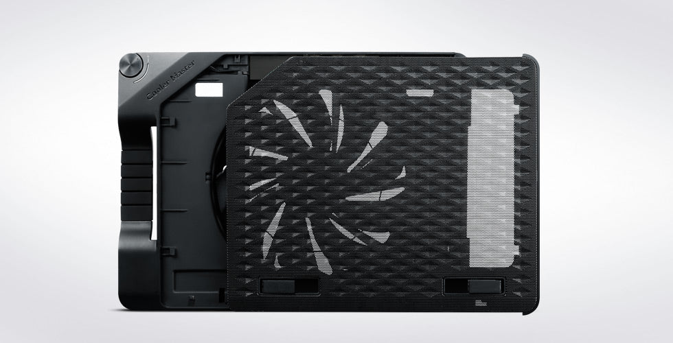 Cooler Master NotePal Ergostand III Laptop-Ständer – bis 17", mit 23 cm Lüfter, 4× USB-2.0-Hub – Schwarz