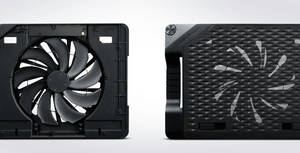 Cooler Master NotePal Ergostand III Laptop-Ständer – bis 17", mit 23 cm Lüfter, 4× USB-2.0-Hub – Schwarz