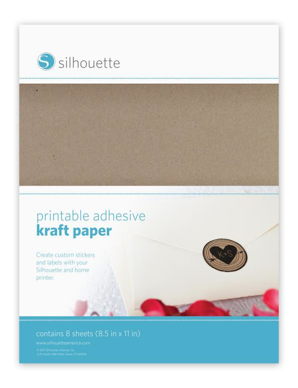 Silhouette Stickerpapier – für Silhouette Schneideplotter – 215 × 279 mm – beige – 8 Blatt