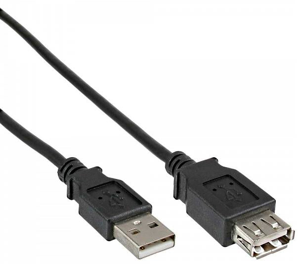DeLOCK USB-A Verlängerungskabel (Stecker auf Buchse) – USB 2.0 (480 Mbit/s) – 0,5 m – Schwarz