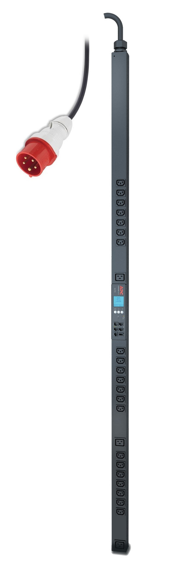 APC Rack PDU 2G Metered-by-Outlet 11 kW – 0U Senkrecht, IEC309 – C13×21, C19×3 – Schwarz