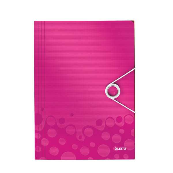 Leitz Sammelmappe für A4, Kunststoff, Pink, mit Gummizug