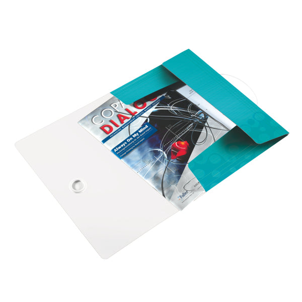 Leitz WOW Gummibandmappe A4 – Polypropylen (PP), blau, metallisch, bis 150 Blatt