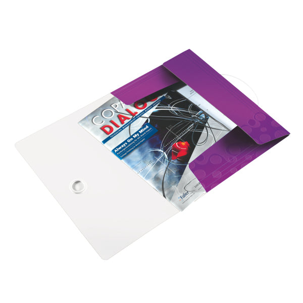 Leitz WOW Gummibandmappe A4 – Polypropylen (PP), metallisch violett, bis 150 Blatt