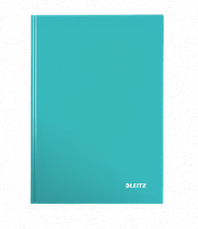 Leitz Notizbuch, A5, liniert, Fadenheftung, Karton, 160 Seiten, 90 g/m² – Eisblau