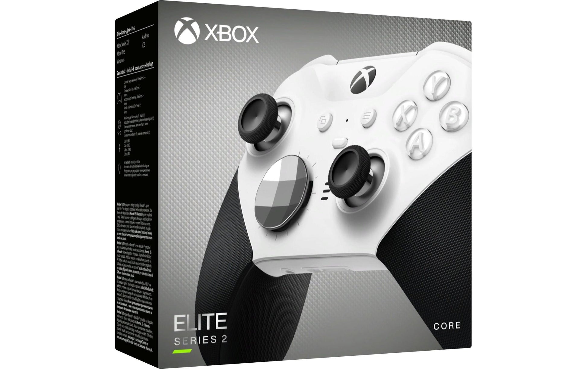 Microsoft Xbox Elite Series 2 Core – Gamepad – USB + Bluetooth, USB-C, 40 h Akku, für Xbox & PC, Weiss