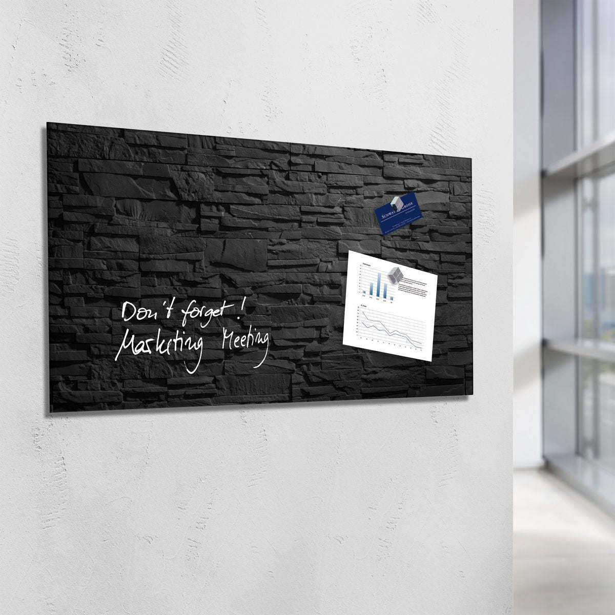 Sigel Whiteboard – 130 × 55 cm, Glas, magnetisch, Wandmontage