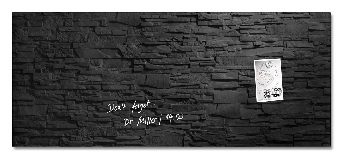 Sigel Whiteboard – 130 × 55 cm, Glas, magnetisch, Wandmontage