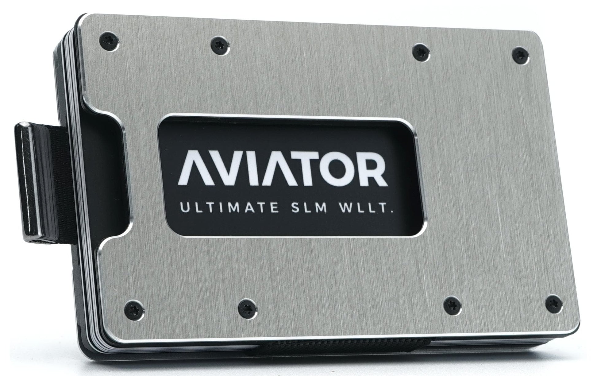 Aviator Wallet AVIATOR – Kartenetui – RFID-Schutz – für 20 Karten, 85,6×10,5×54 mm – Silber – Aluminium