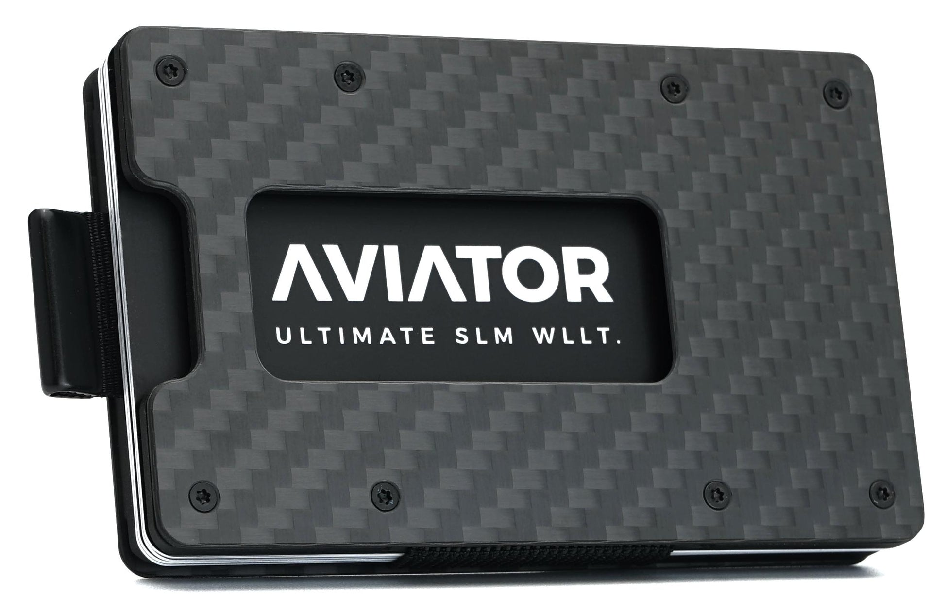 Aviator Wallet AVIATOR – Kartenetui – RFID-Schutz, Münzfach, Clipverschluss – 85,6 × 10,5 × 54 mm, 20 Karten – Anthrazit
