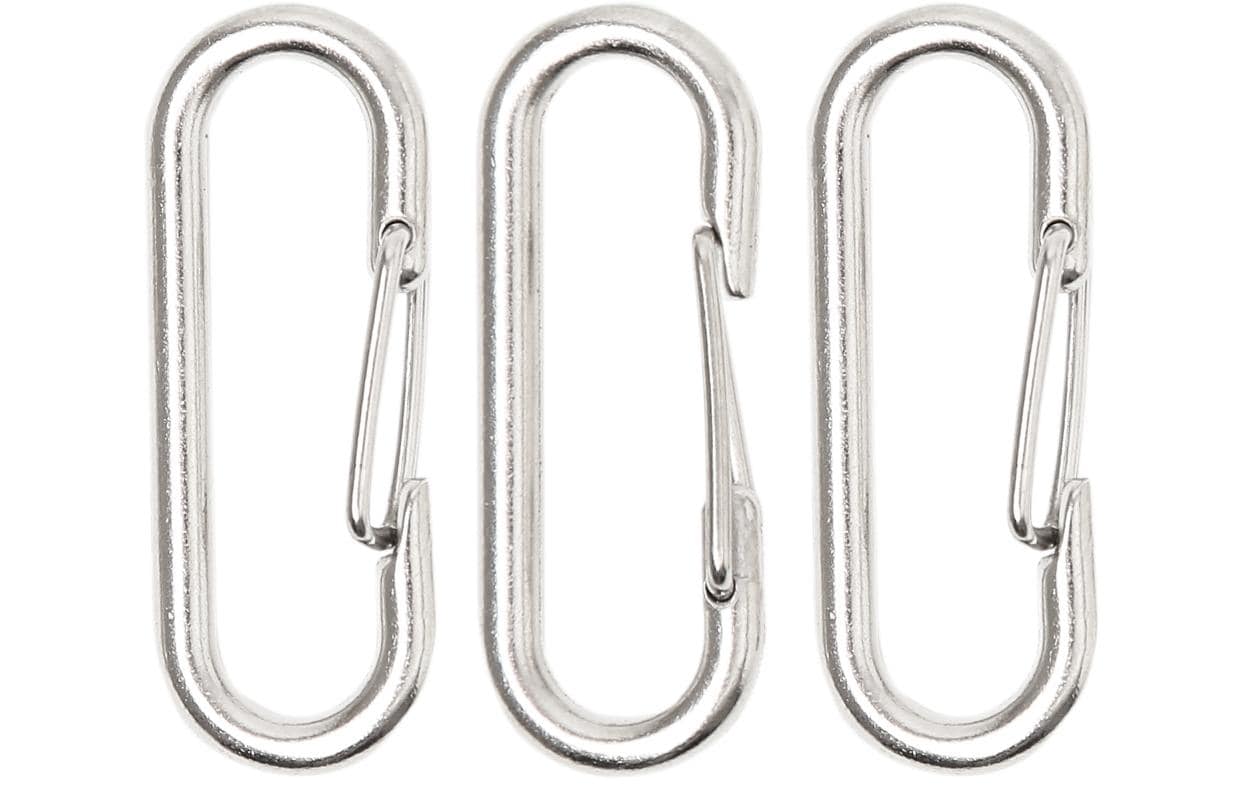 lalana Karabiner 47 × 15 mm – Metall, 3 Stück, silber
