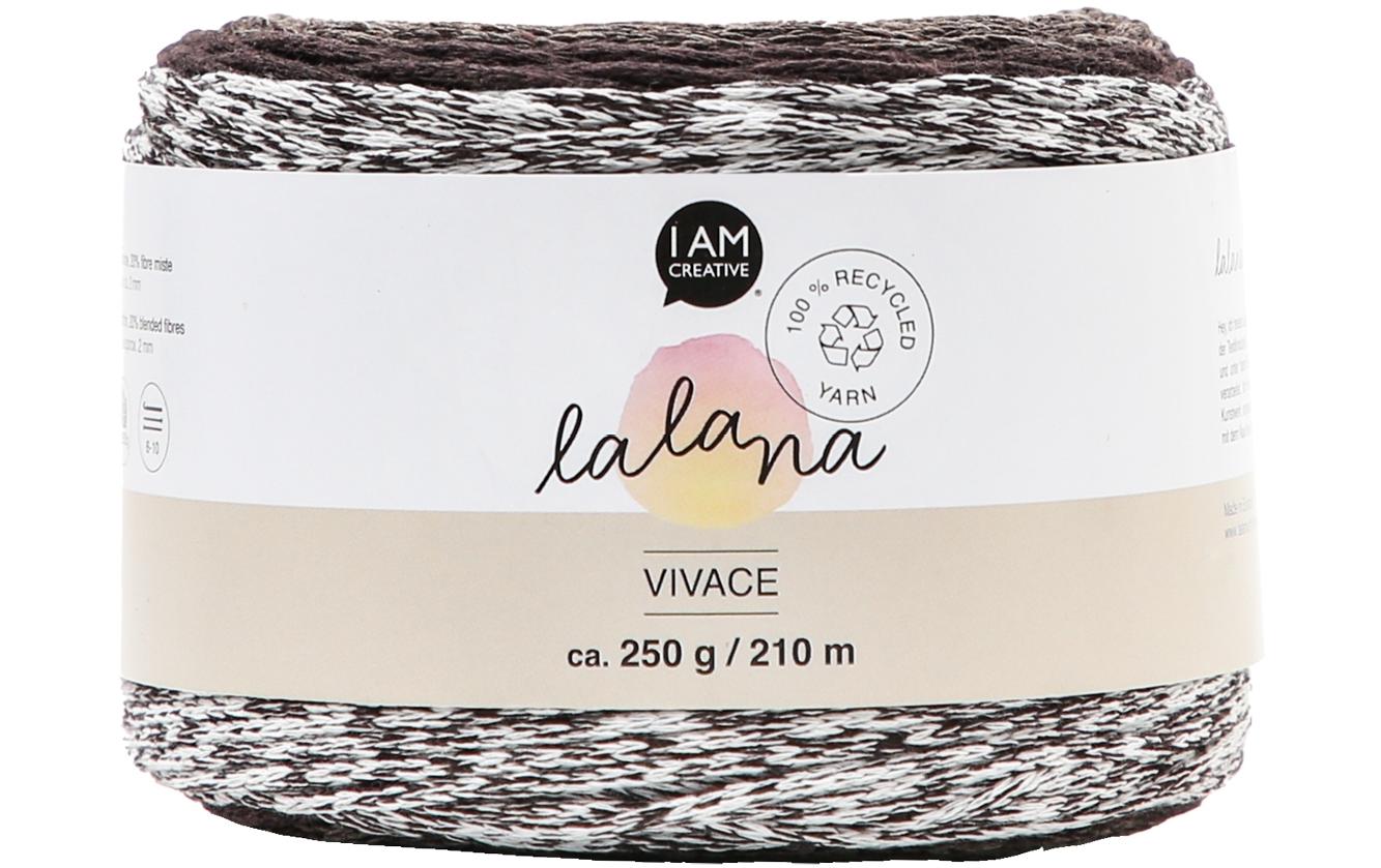 lalana Vivace Siena Wolle Braun – 250 g, 60 m, Nadel 6 mm, 80% Baumwolle/20% andere Fasern, 1 Stk.