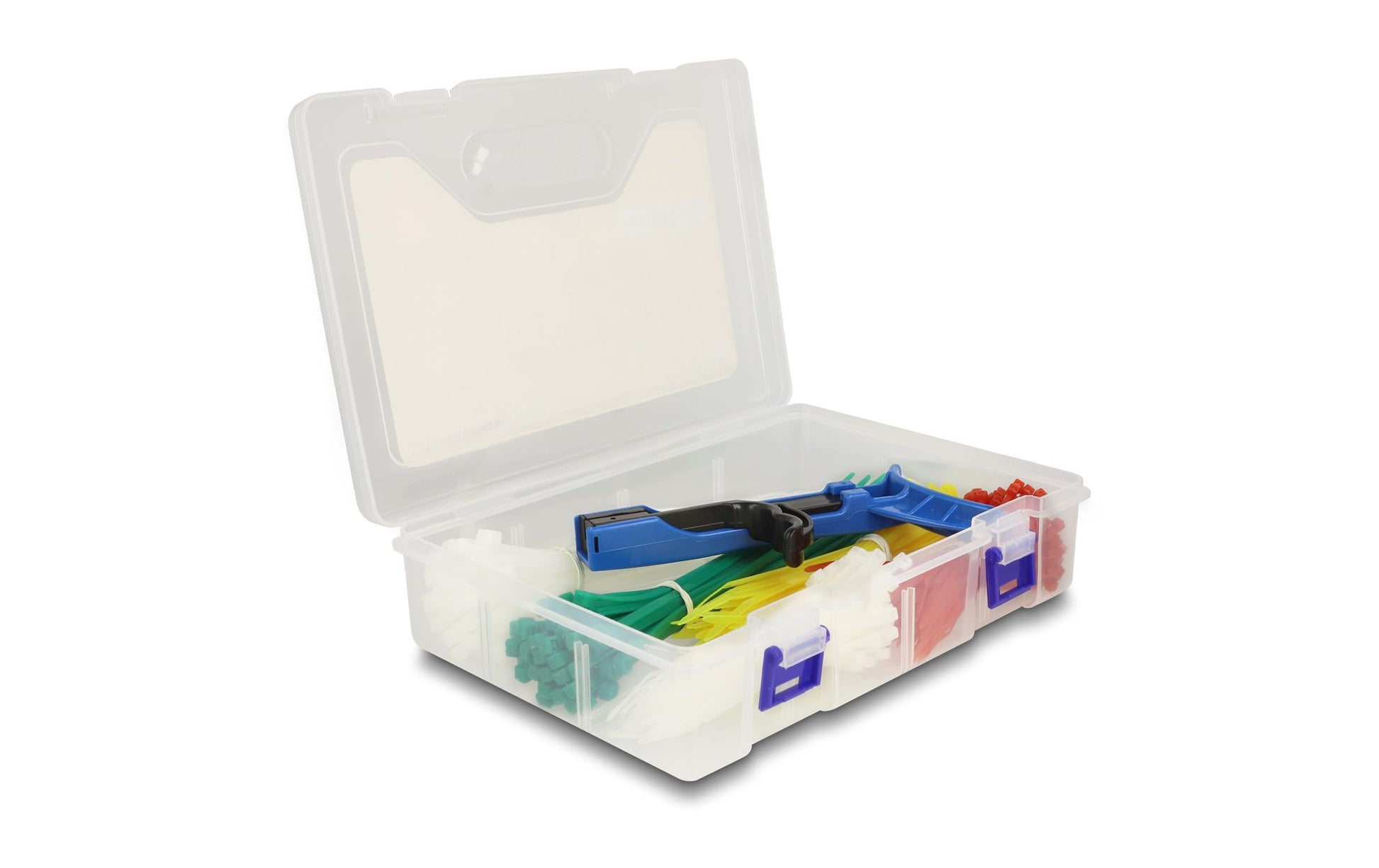DeLOCK Klettkabelbinder, 3,6×100 mm, 350er-Pack – mehrfarbig