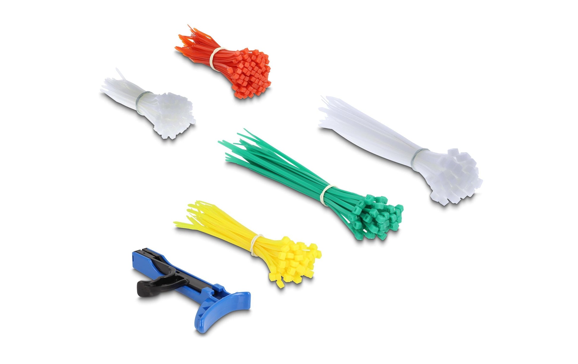 DeLOCK Klettkabelbinder, 3,6×100 mm, 350er-Pack – mehrfarbig