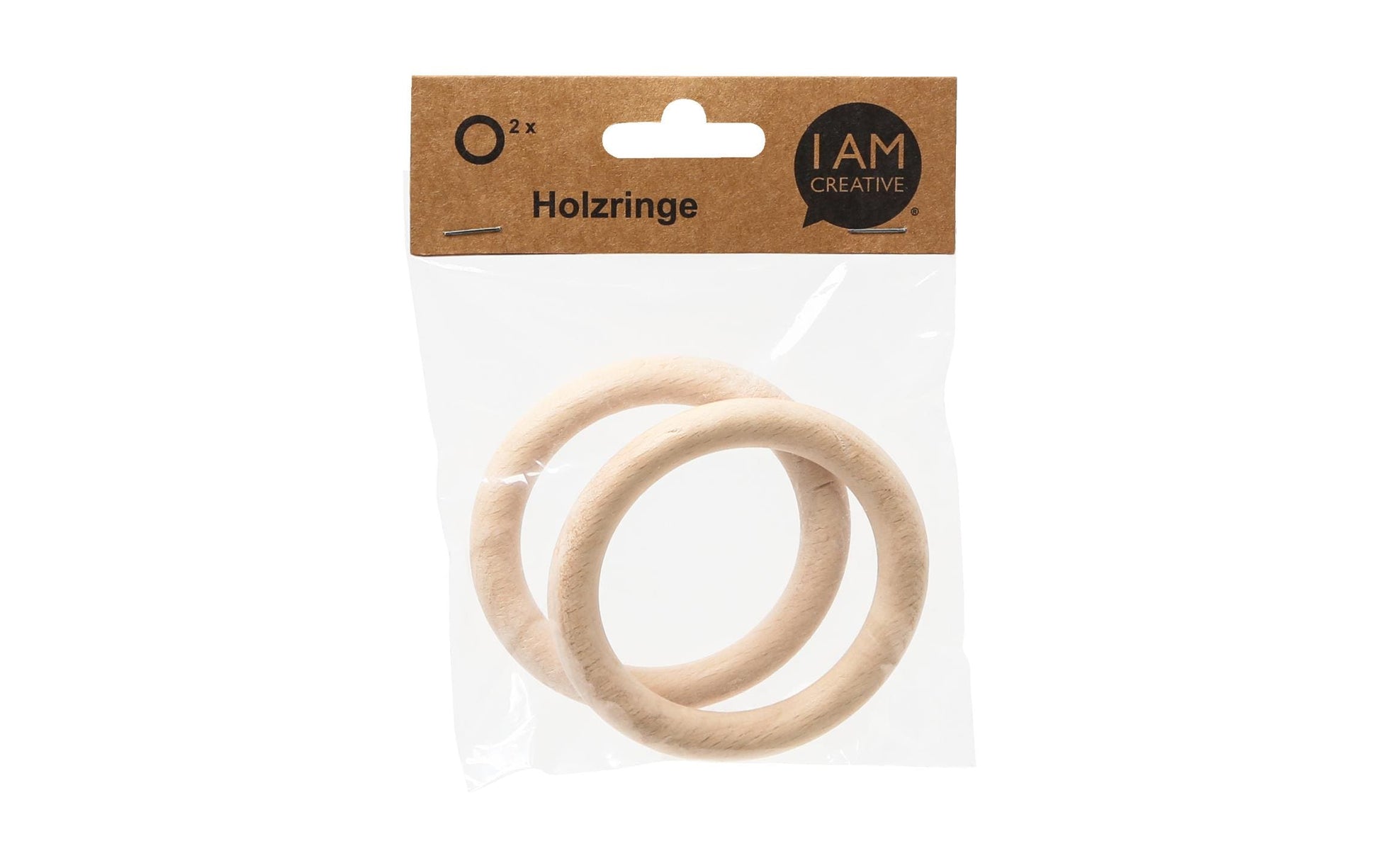 lalana Holzring, rund – braun – Ø 85 mm – 2 Stk.