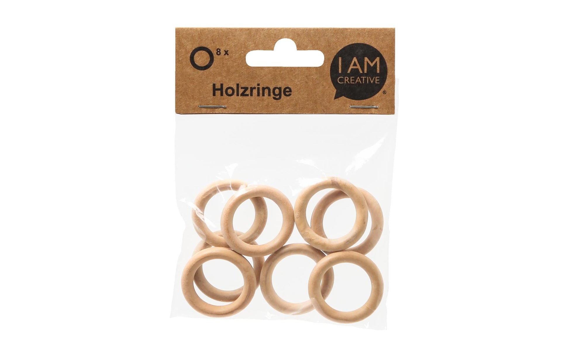 lalana Holzring – braun – Ø 45 mm – 8 Stk.