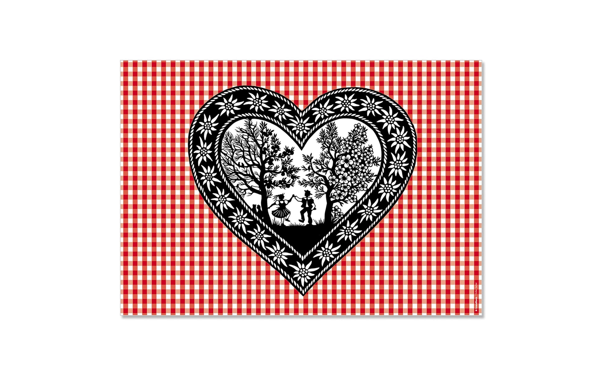Trendform Tischset Scherenschnitt Landleben, 29,7 × 42 cm – 48 Stk.