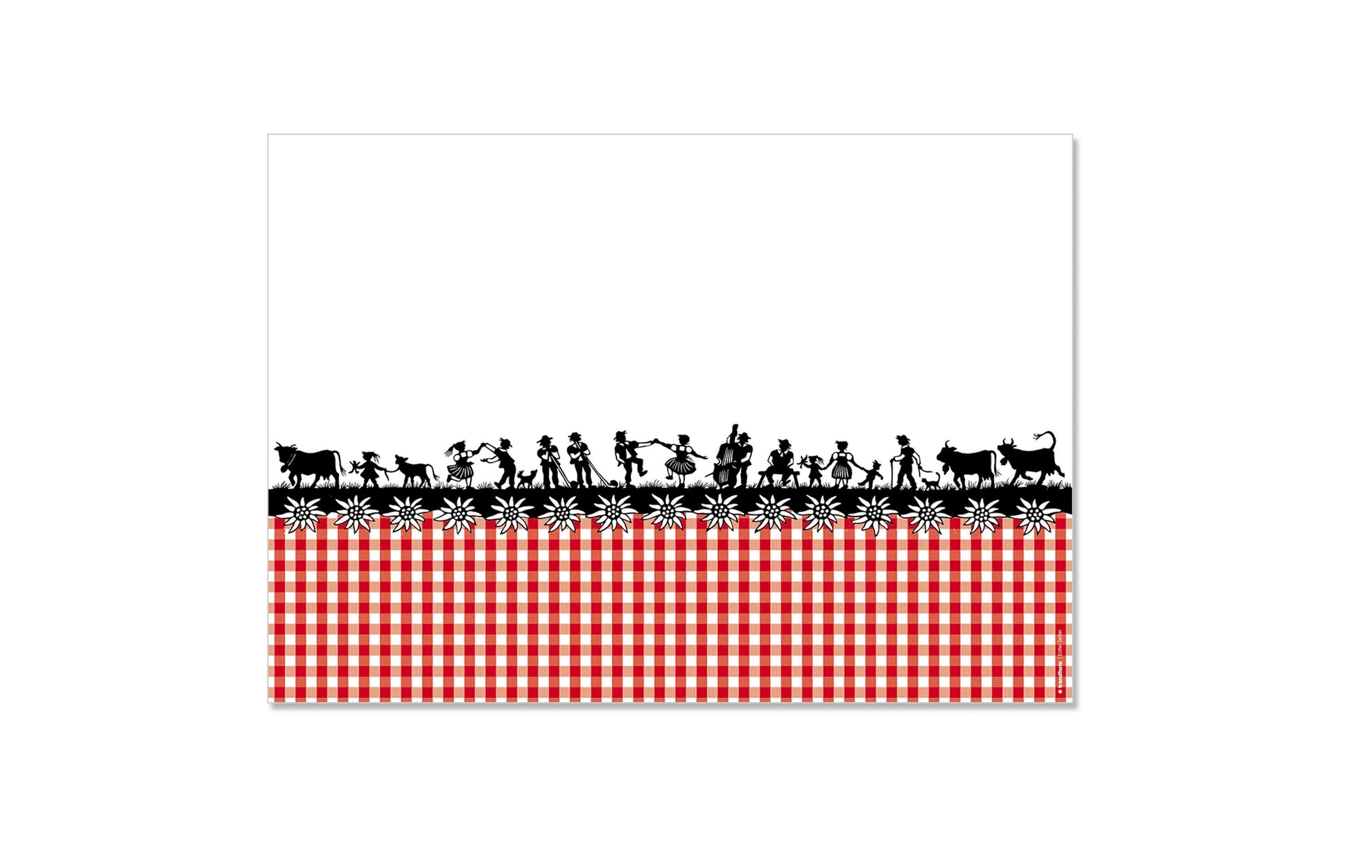 Trendform Tischset Scherenschnitt Landleben, 29,7 × 42 cm – 48 Stk.