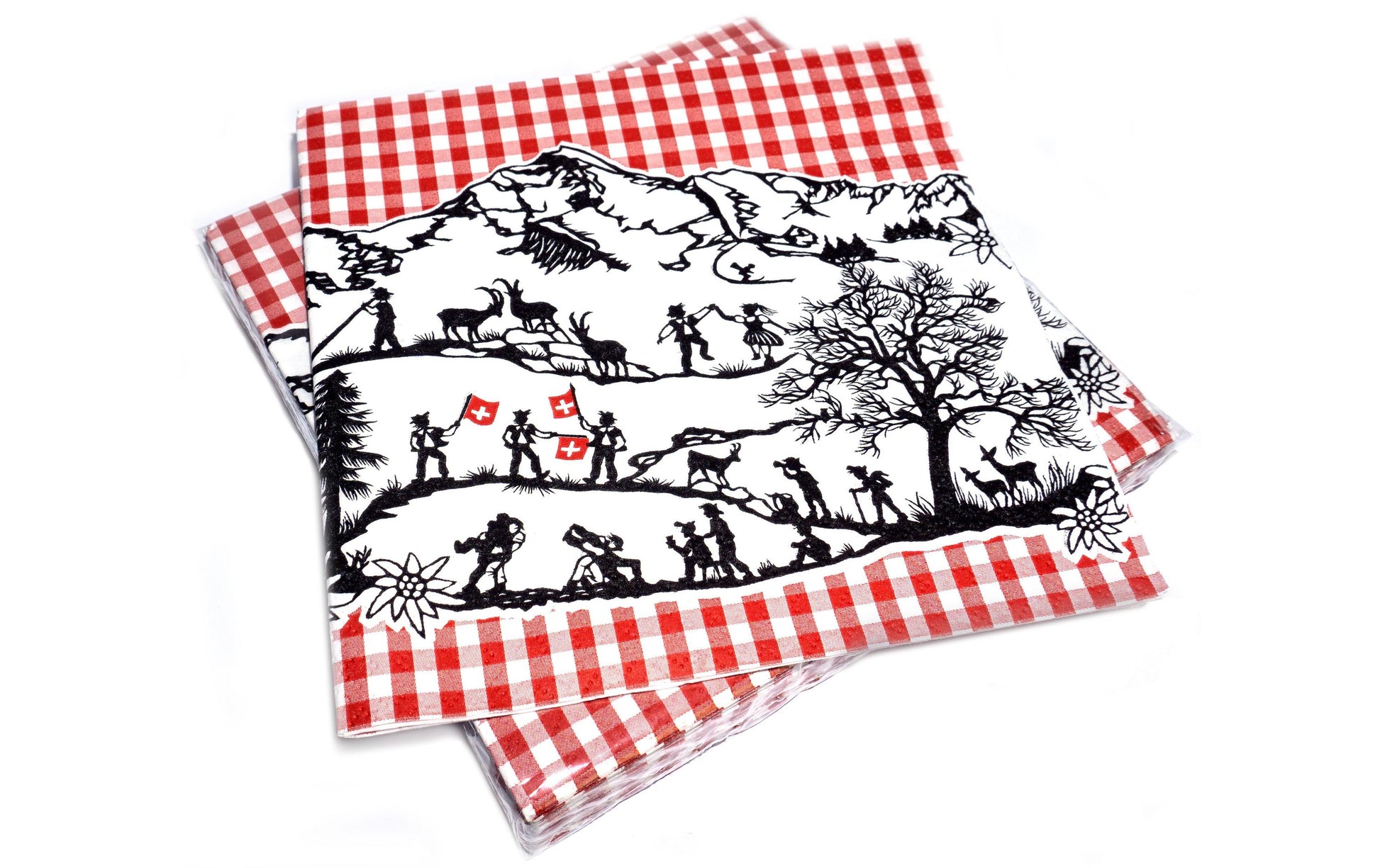 Trendform Vichy Servietten, 33 × 33 cm, rot/weiss – 20 Stk.