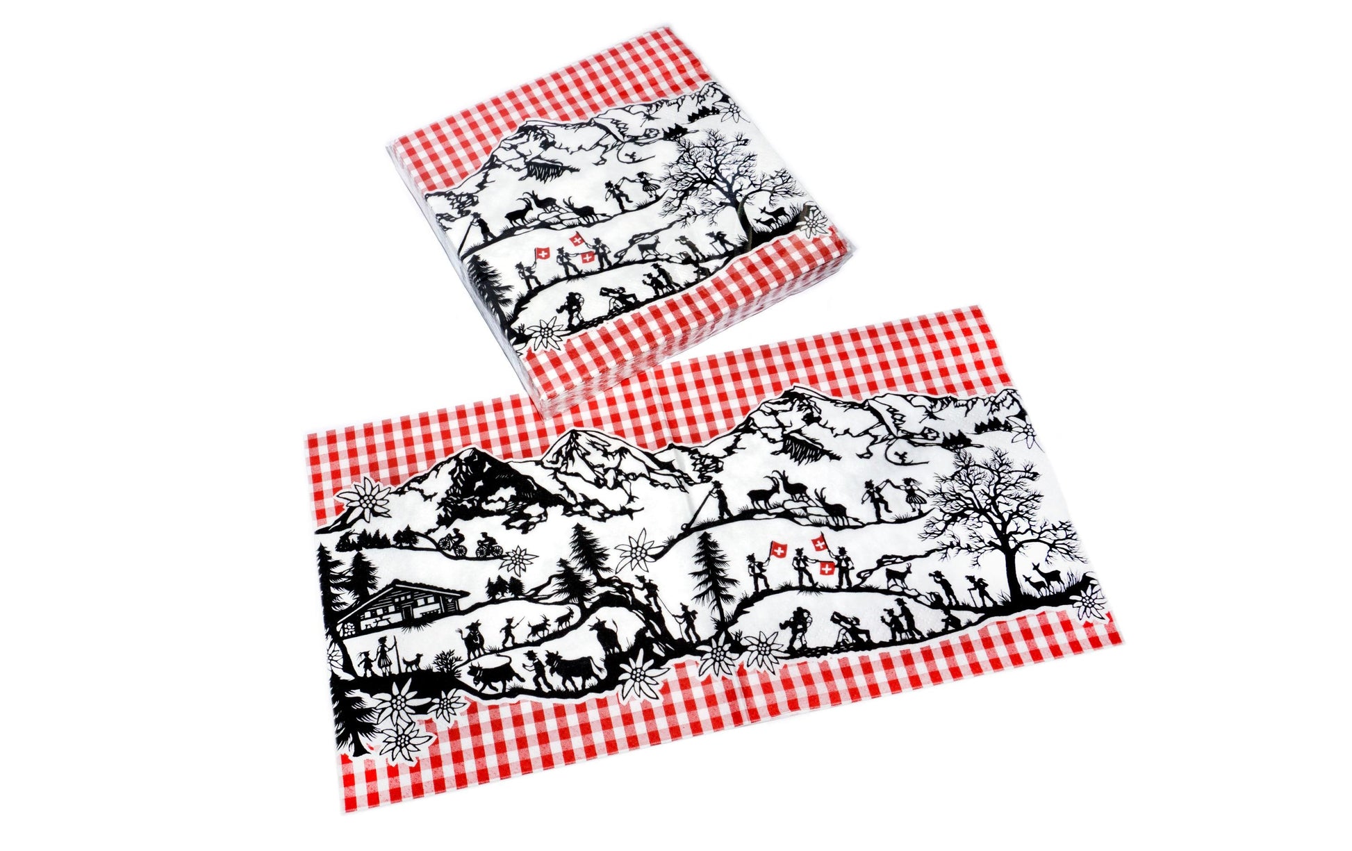 Trendform Vichy Servietten, 33 × 33 cm, rot/weiss – 20 Stk.
