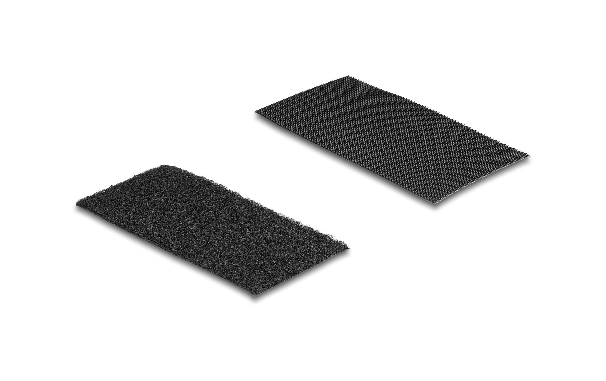 DeLOCK Klettband – 50 mm × 100 mm, schwarz, Nylon, selbstklebend, 10 Stück