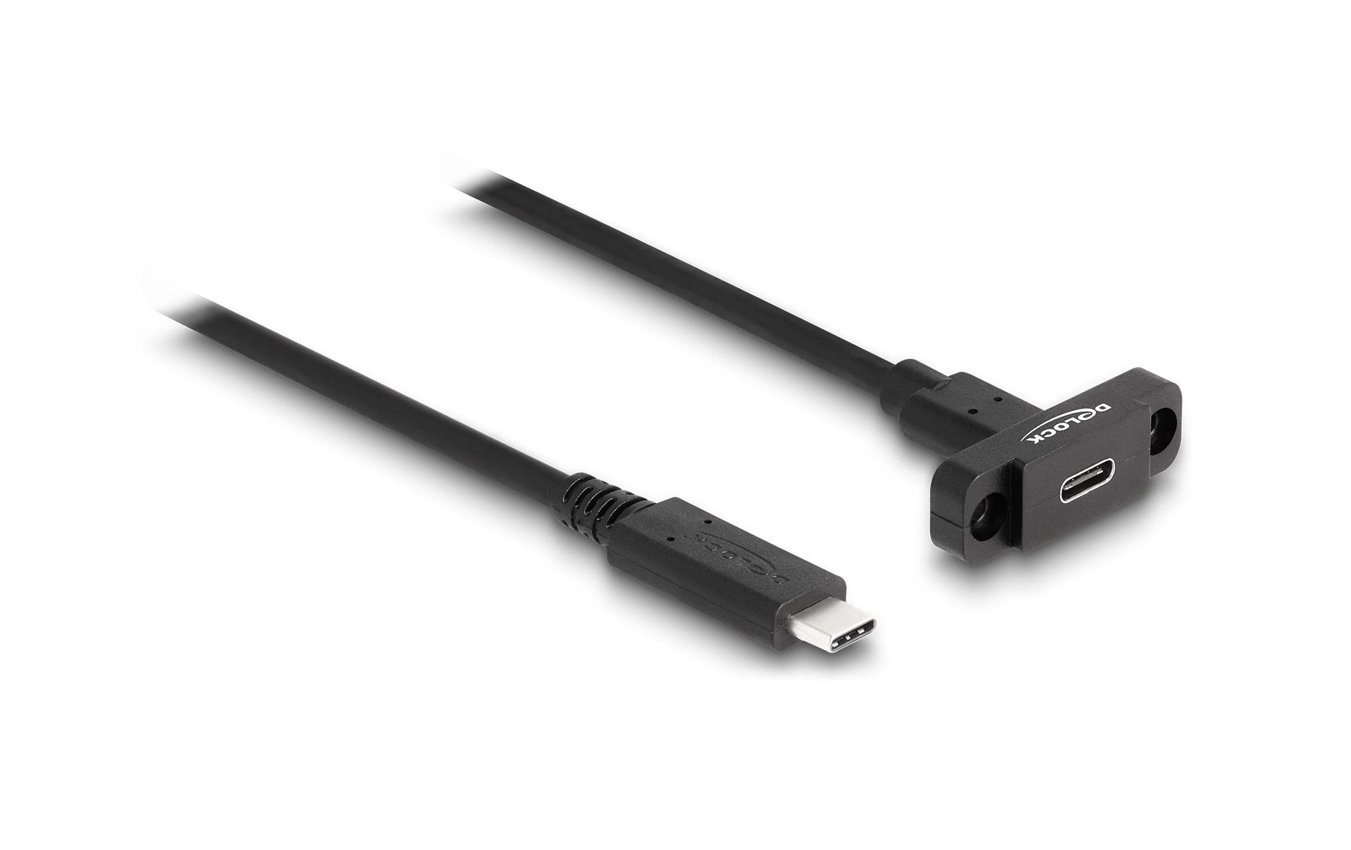 DeLOCK USB-C Verlängerungskabel (Stecker zu Buchse) – USB 3.2 Gen 2 (10 Gbit/s) – 1 m – Schwarz