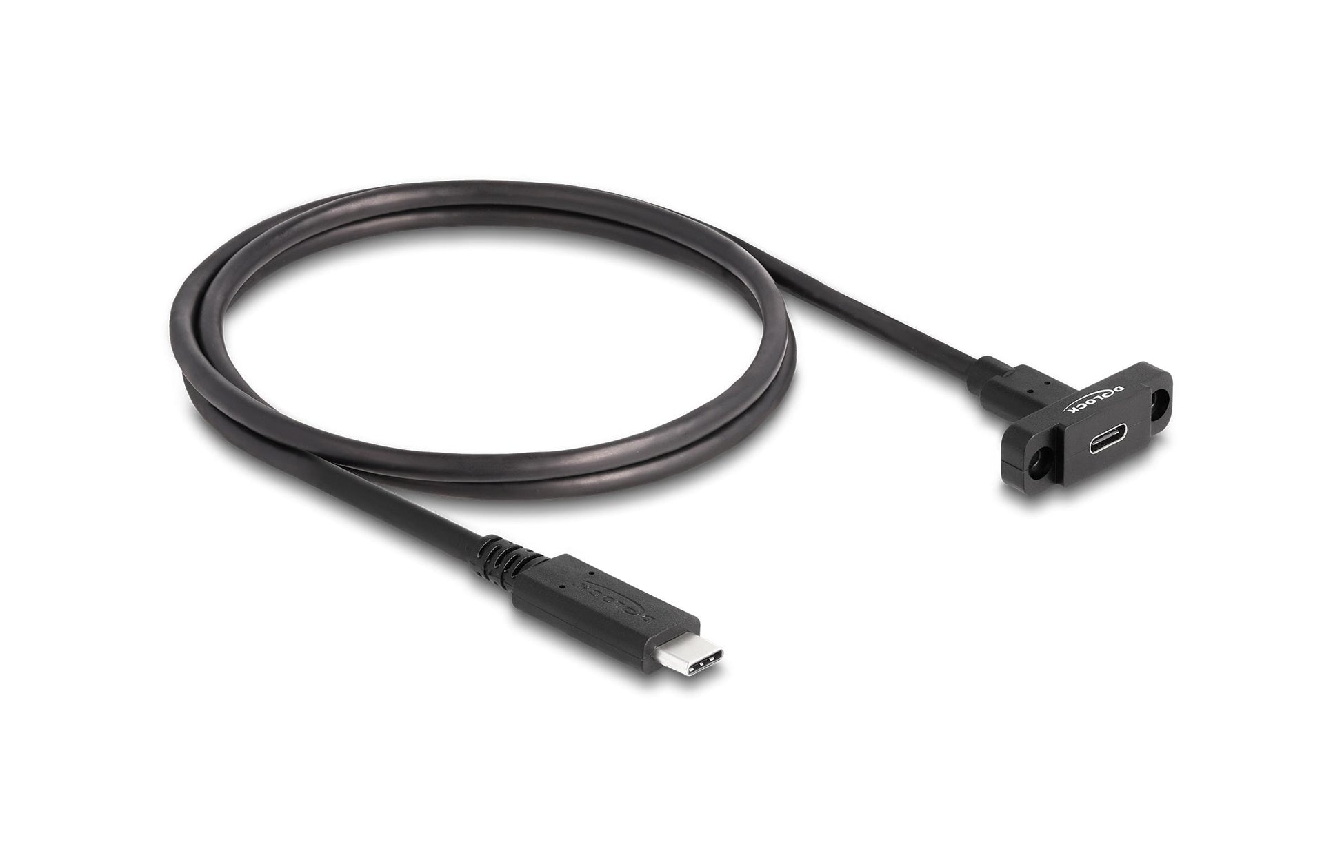 DeLOCK USB-C Verlängerungskabel (Stecker zu Buchse) – USB 3.2 Gen 2 (10 Gbit/s) – 1 m – Schwarz