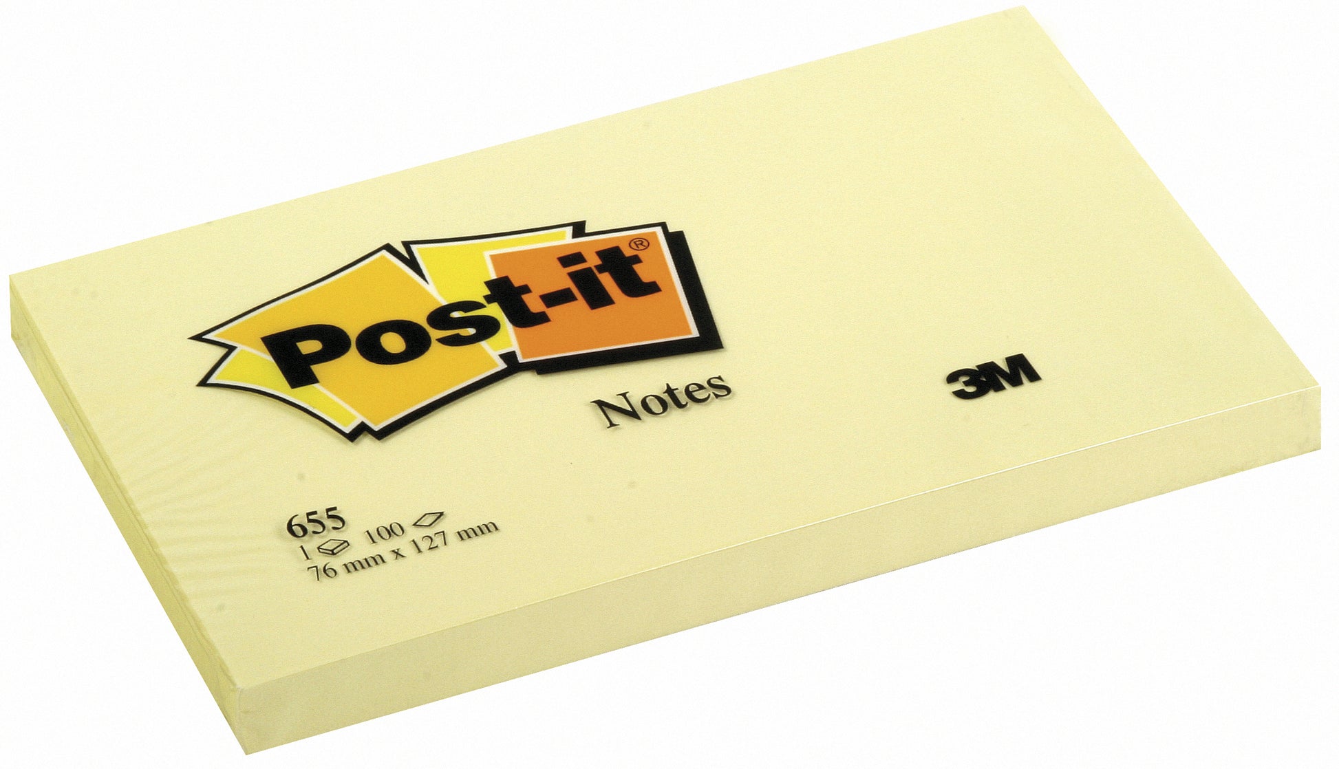 3M Haftnotizen – 127×76 mm – gelb, 100 Blatt, PEFC