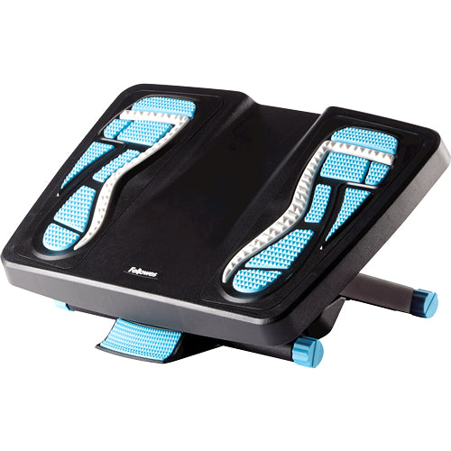 Fellowes Fussstütze Energizer – 45,5 × 33,7 × 13 cm, schwarz/blau