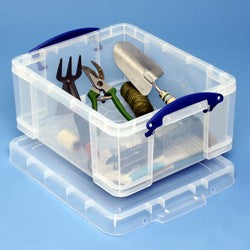 Really Useful Boxes Really Useful Box 68506000 Aufbewahrungsbox 21 l – Kunststoff – Transparent – mit Griffen – 456 × 200 × 356 mm
