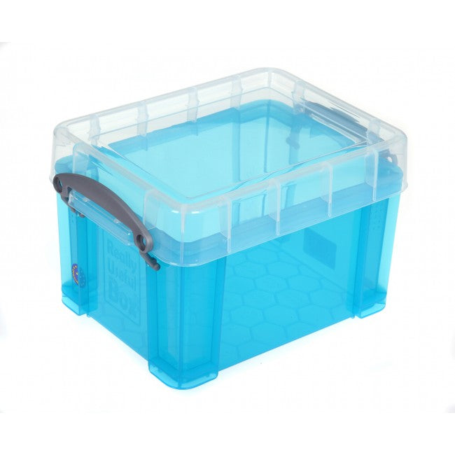 Really Useful Boxes Aufbewahrungsbox 3 L (ohne Deckel) – Kunststoff – Blau – 245 × 160 × 180 mm